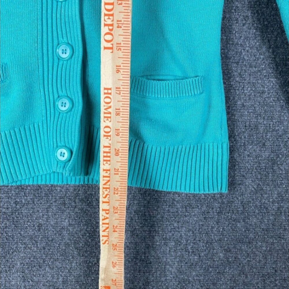Pendleton Cardigan Women's Small Petite Blue Knit 100%‎ Cotton PS - Picture 3 of 11